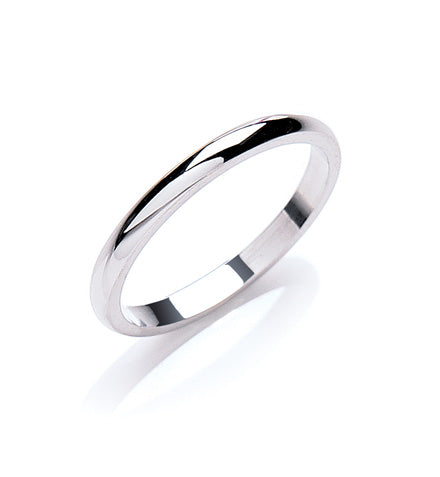 2mm Plain D-Shape Wedding Band TGC-WR0018