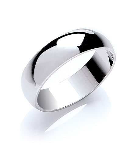 6mm Plain D-Shape Wedding Band TGC-WR0022