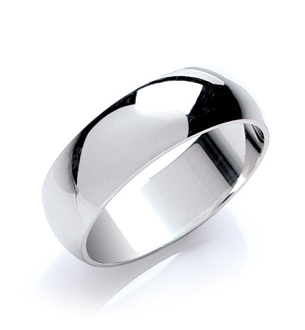 7mm Plain D-Shape Wedding Band TGC-WR0023