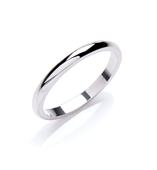 2.5mm D-Shape Wedding band  TGC-WR0067