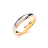 4mm Court Track Edge Two Colour Wedding Band  TGC-WR0077