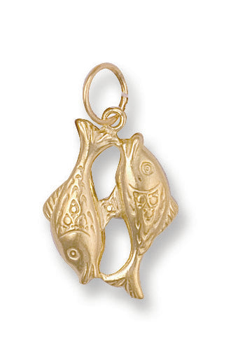 Yellow Gold Pisces Zodiac Pendant TGC-ZD0002