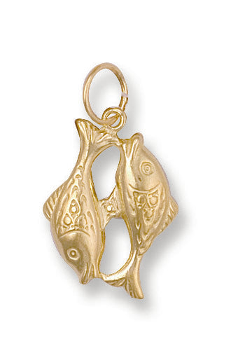 Yellow Gold Pisces Zodiac Pendant TGC-ZD0002