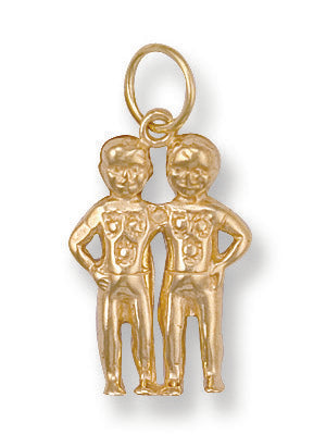 Yellow Gold Gemini  Zodiac Pendant TGC-ZD0005