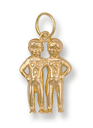 Yellow Gold Gemini  Zodiac Pendant TGC-ZD0005