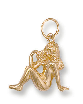 Yellow Gold Virgo Zodiac Pendant TGC-ZD0008